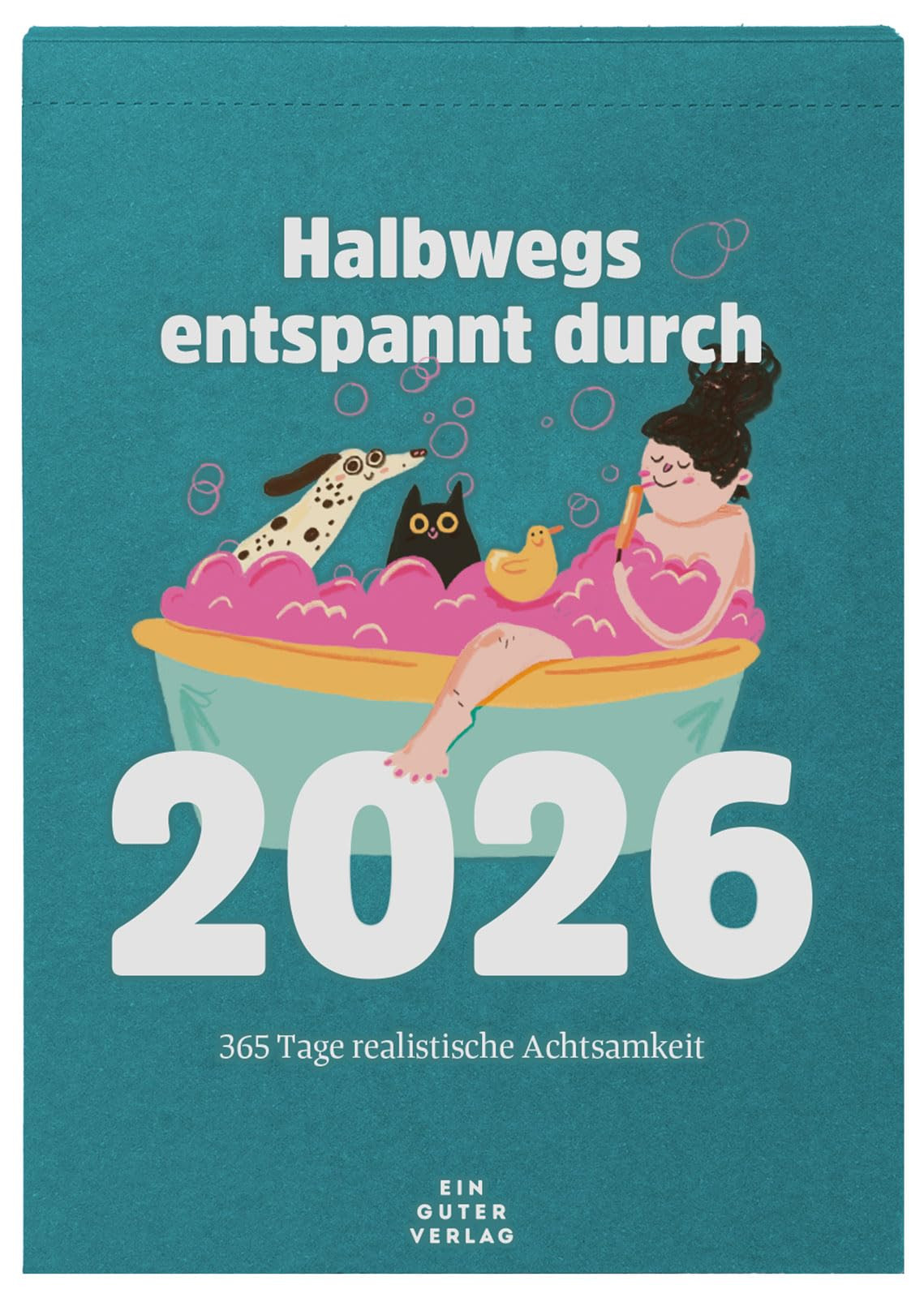 Abreißkalender »Halbwegs entspannt durch 2026« – Tageskalender mit 365 Zitaten, Illustration... | Amazon (DE)