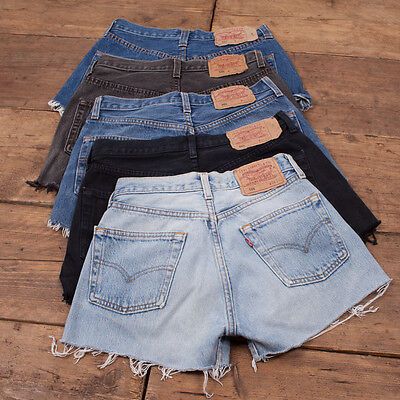 Pantalones cortos para mujer Vintage Levis Denim 501 grado B de la alta cintura Talla 6 8 10 12 14 1 | eBay ES