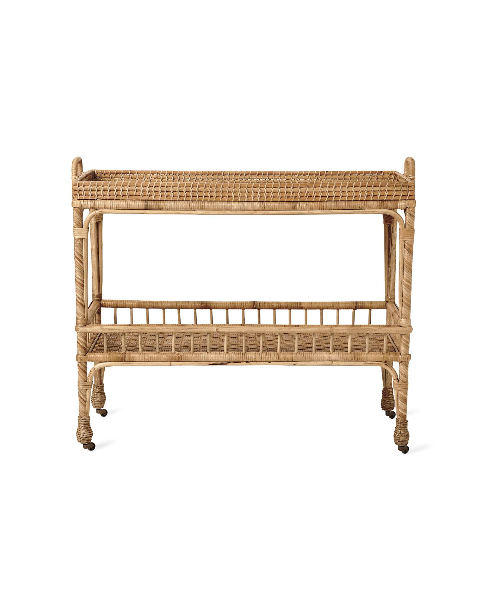 South Seas Rattan Bar Cart | Serena and Lily