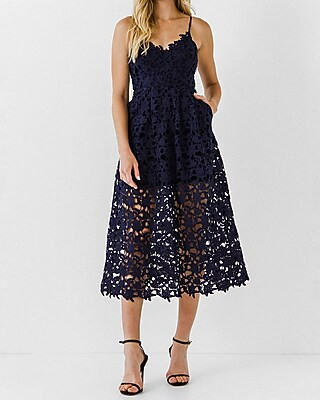 Endless Rose Lace Cami Midi Dress | Express