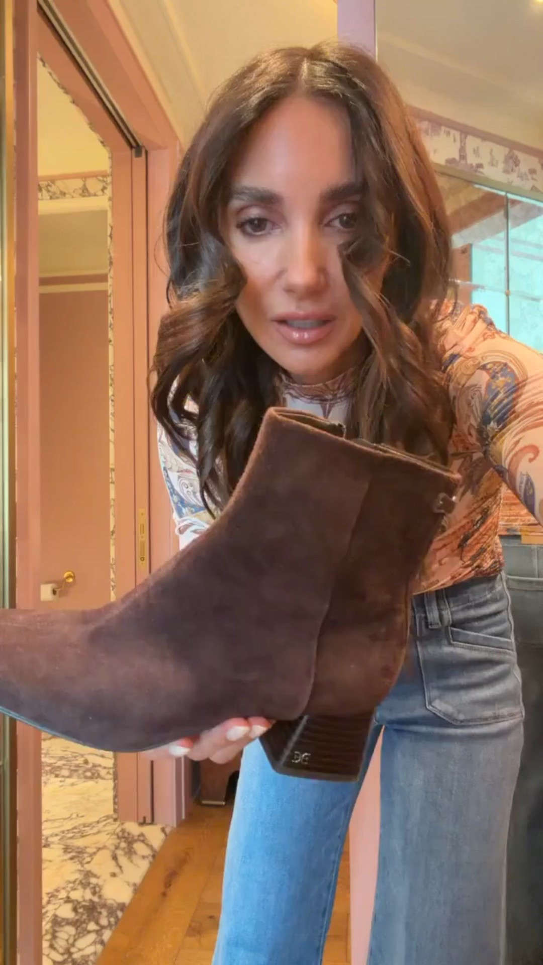 NY shopping outfit, NY winter outfit, New York outfit ideas, Sam Edelman, Nordstrom, suede booties, fuzzy coat, Annabrstyle 

#LTKdayinmylife #LTKSeasonal #LTKootd