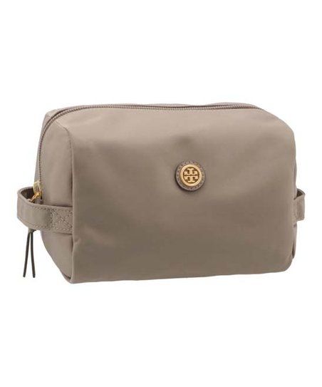 Tory Burch Gray Heron Virginia Large Cosmetic Case | Zulily
