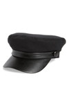 Click for more info about Faux Leather Bill Cabbie Cap