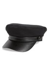 Click for more info about Faux Leather Bill Cabbie Cap