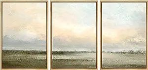 SIGNWIN Framed Canvas Print Wall Art Set Minimal Pastel Sunset Desert Landscape Nature Abstract I... | Amazon (US)