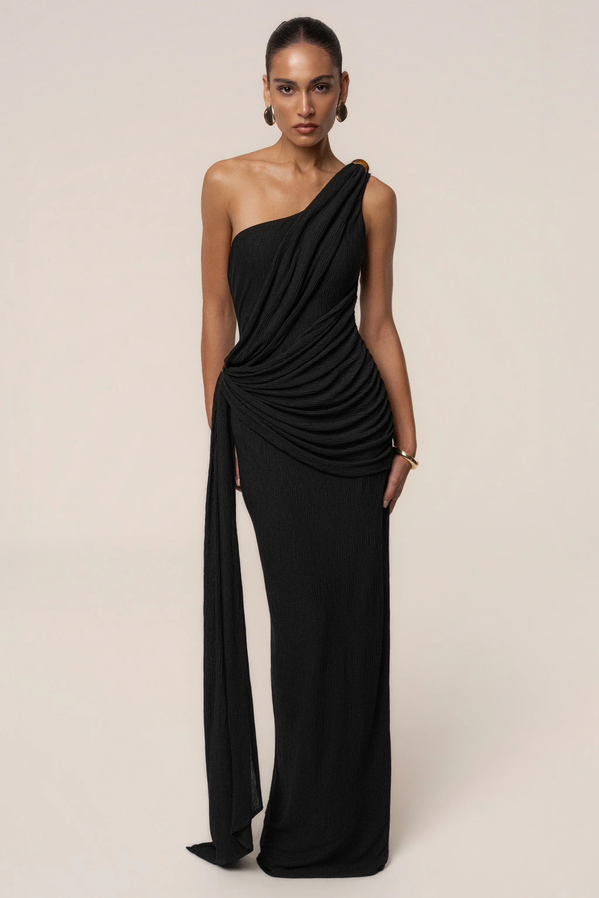 Black Rich Mocha Wrap Dress | JLUXLABEL US