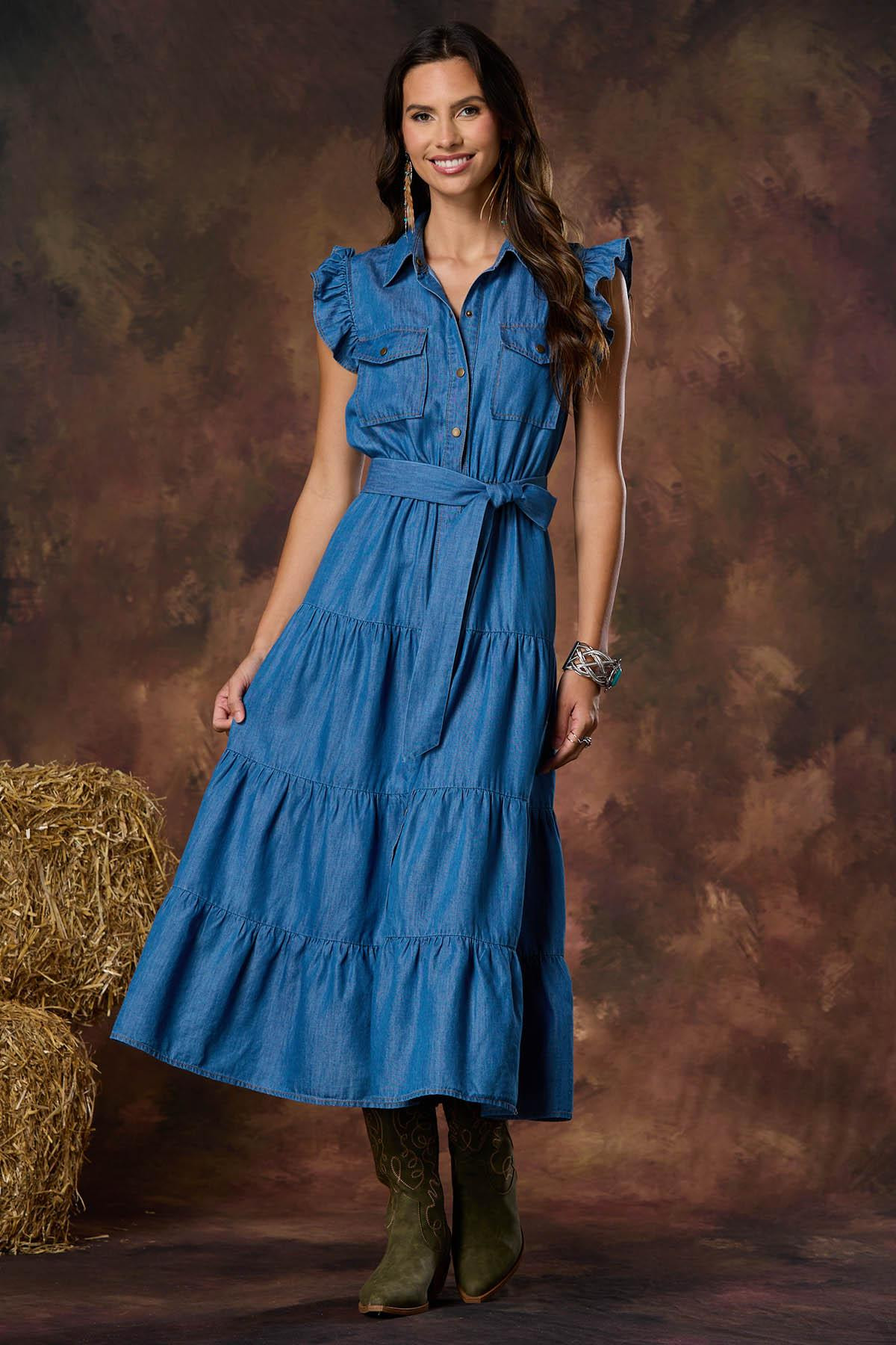 Tiered Ruffled Rodeo Dress | Cato Fashions