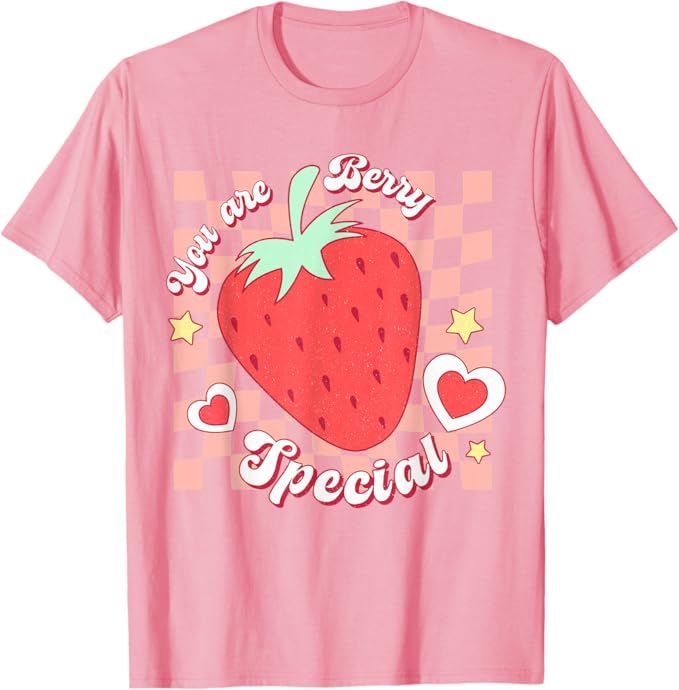 Valentine's Day You Are Berry Special Strawberry Hearts T-Shirt | Amazon (US)