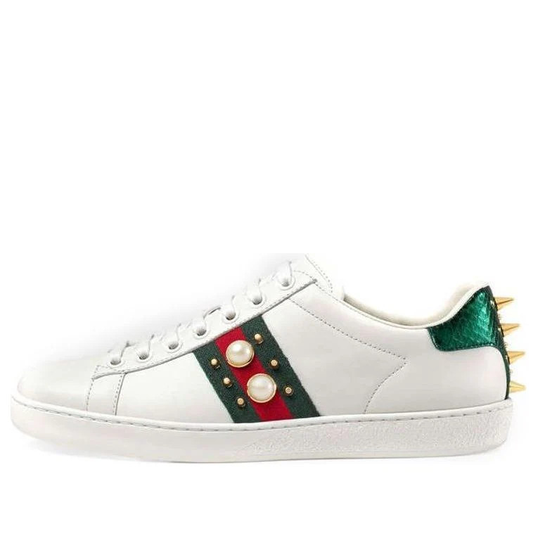 (WMNS) Gucci Ace Studded 'White' | KICKS CREW