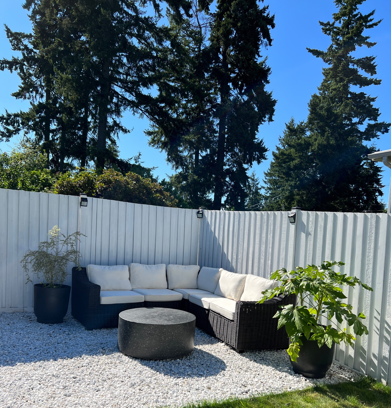 Outdoor sectional, planters, outdoor coffee table, outdoor lighting, outdoor fence paint, patio 

#LTKhome #LTKfamily

#LTKSeasonal