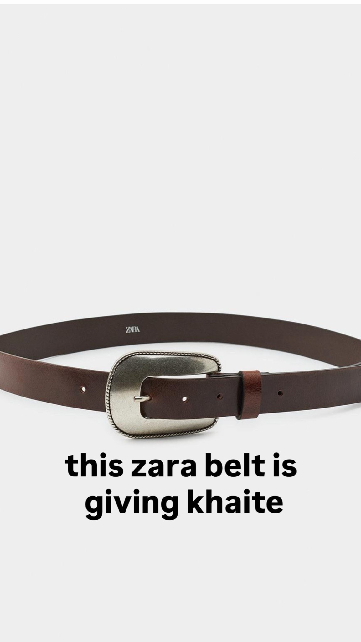 This belt is totally giving khaite vibes. New zara loves.

#LTKdayinmylife #LTKOver40 #LTKWorkwear