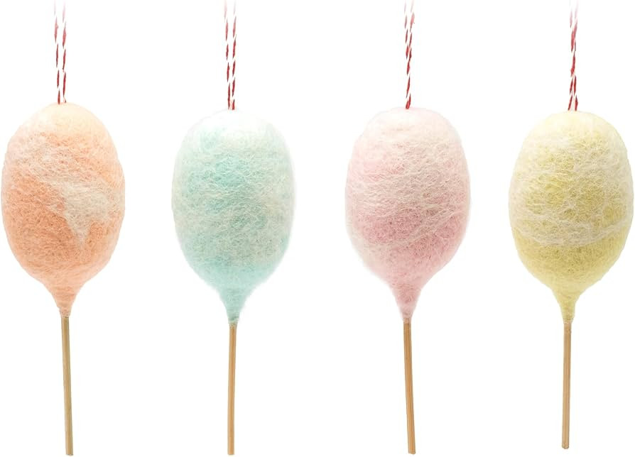 GLACIART ONE Cotton Candy Hanging Decorations Ornament - 4pk | Cute Christmas Tree Ornaments, Kit... | Amazon (US)