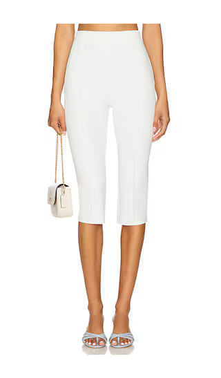 Cindy Cropped Capri Pant in White | Revolve Clothing (Global)