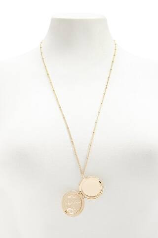 Etched Locket Necklace | Forever 21 (US)