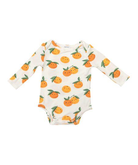 Orange Cuties Long-Sleeve Bodysuit - Newborn & Infant | Zulily