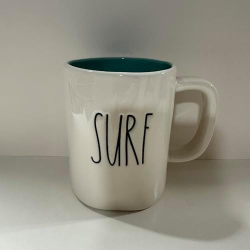 Rae – SURF WHITE CERAMIC MUG WITH OCEAN BLUE INTERIOR | Coffee Cup, Tea Cup, Hot Cocoa Mug | Co... | Amazon (US)