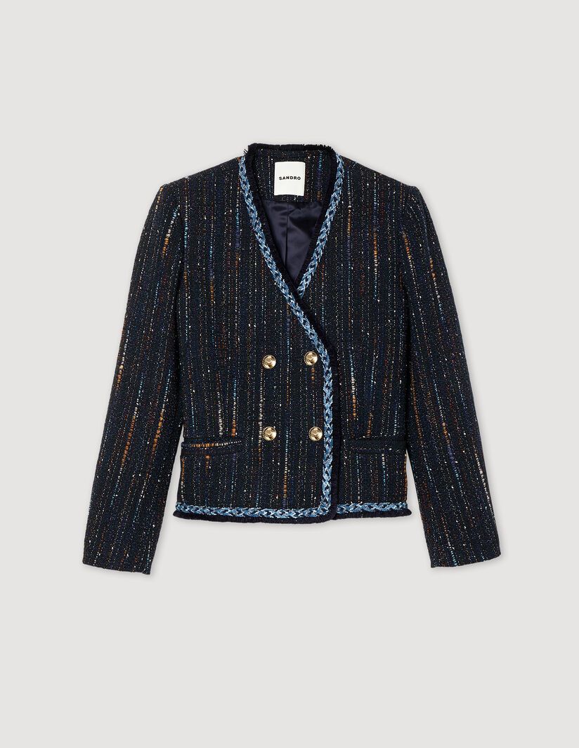 Tweed double-breasted jacket | Sandro-Paris US