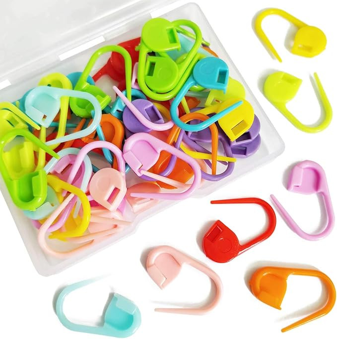 50 Pieces Colorful Knitting Markers Crochet Clips Crochet Pins Bulk Stitch Markers Locking Stitch... | Amazon (CA)