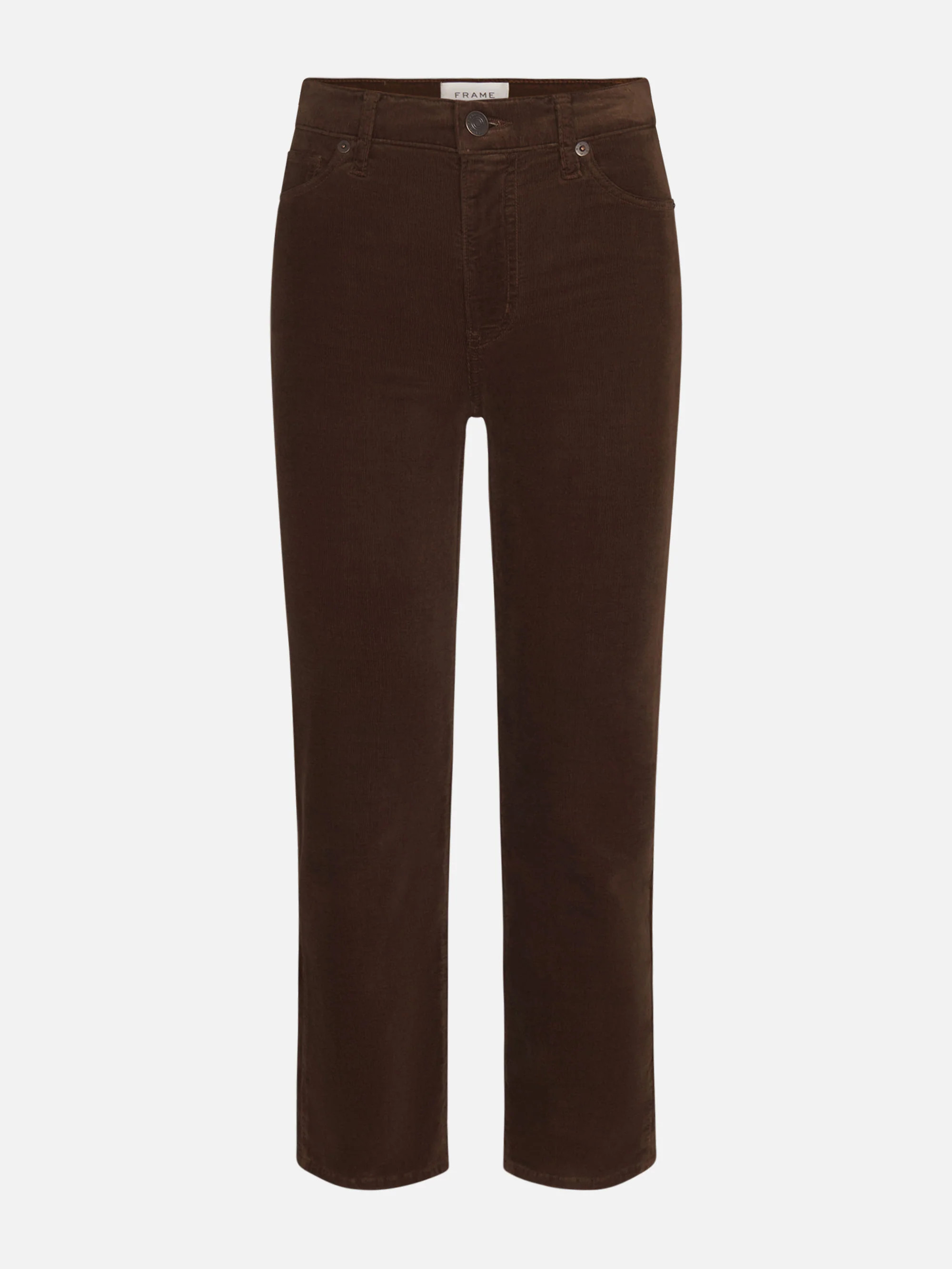Le Sleek Straight Corduroy -- Bitter Chocolate | Frame Denim