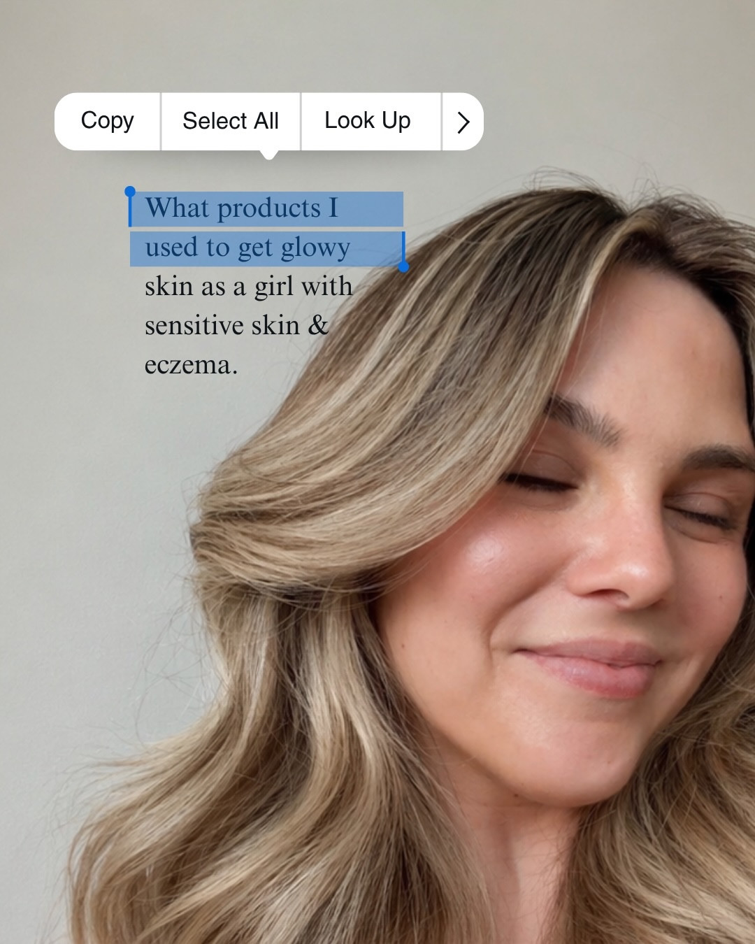 Glowy skin, hallelujah 🙏🪩🤍 

I have noticed a SIGNIFICANT difference in my skin since using this line up of skincare! I have very sensitive eczema skin and these products have not only not flared up my eczema but allowed my skin to thrive! 

Comment SKIN and I’ll send you a dm with all the links to these products