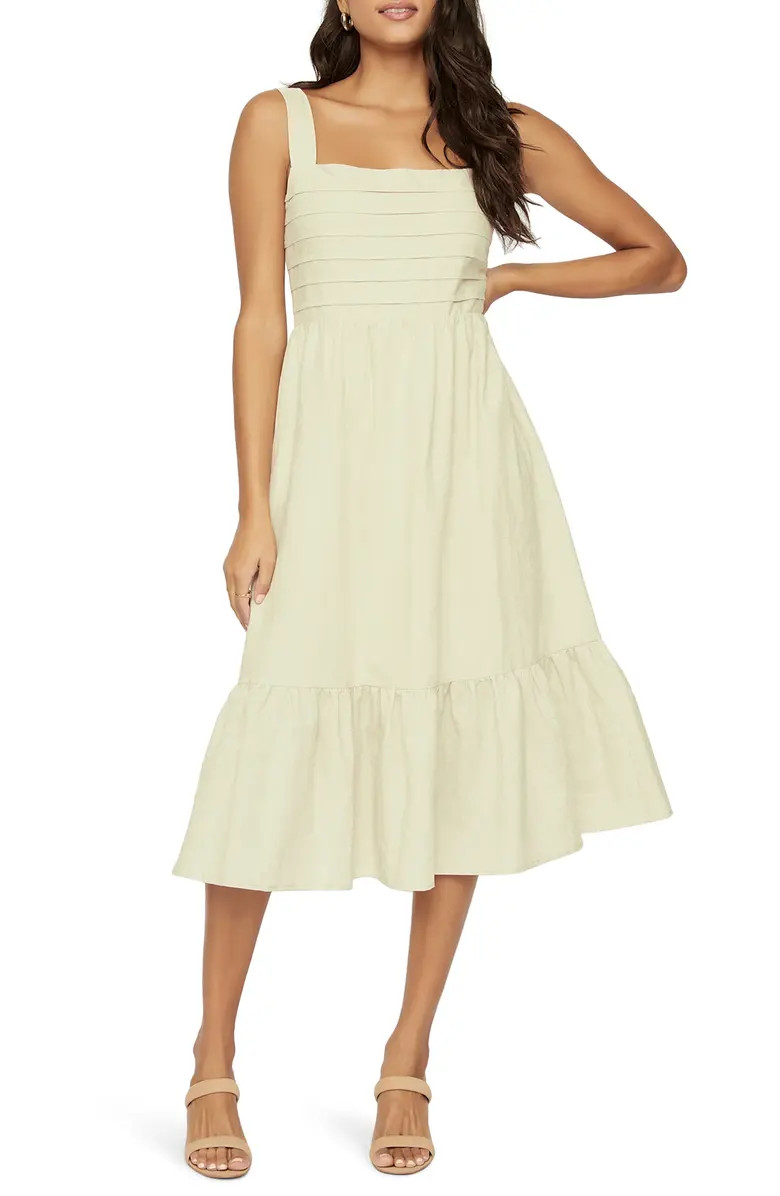 Lost + Wander Natural State Linen & Cotton Midi Dress | Nordstrom | Nordstrom
