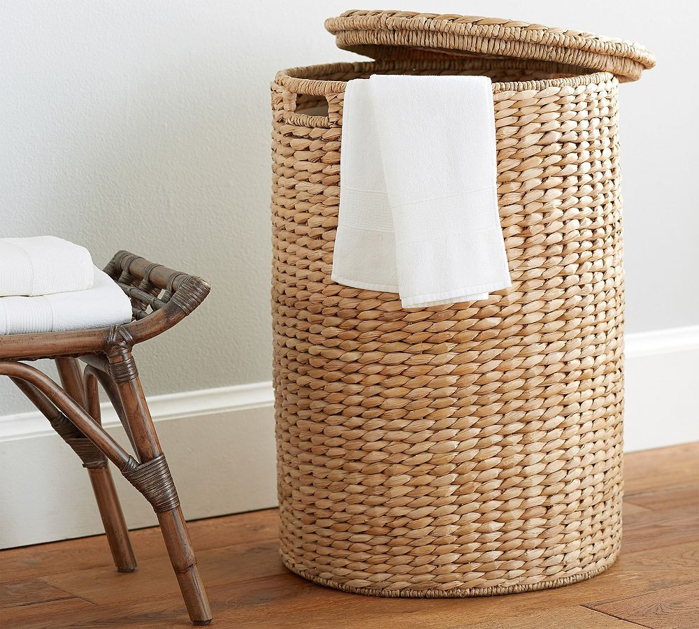 Seagrass Handcrafted Round Hamper | Pottery Barn (US)