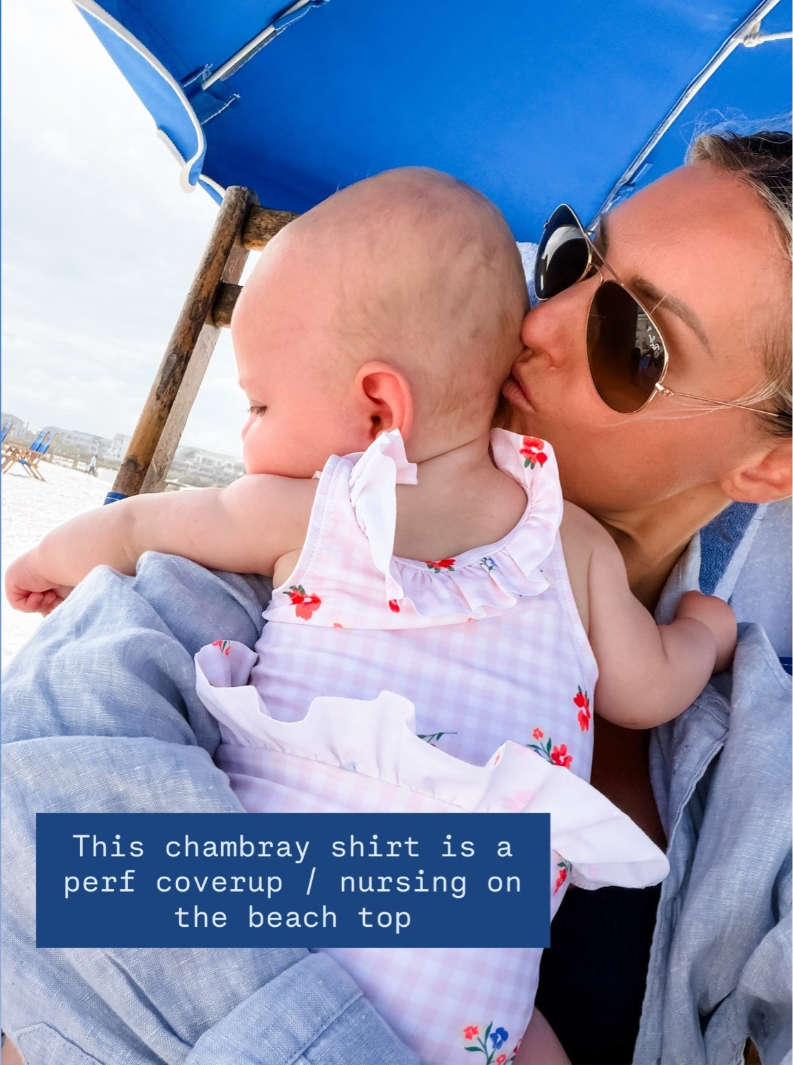 Love how versatile this top is 👏🏼 

Loverly Grey, chambray top, nursing friendly top, swim coverup

#LTKootd #LTKmomlife #LTKSwim