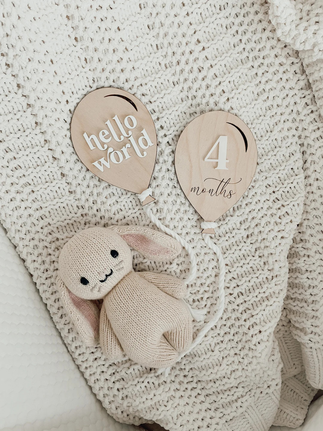 Balloon Baby Milestone Sign | Baby Gift | Monthly Baby Picture Sign |  Balloon Baby Plaque |Wood ... | Etsy (US)