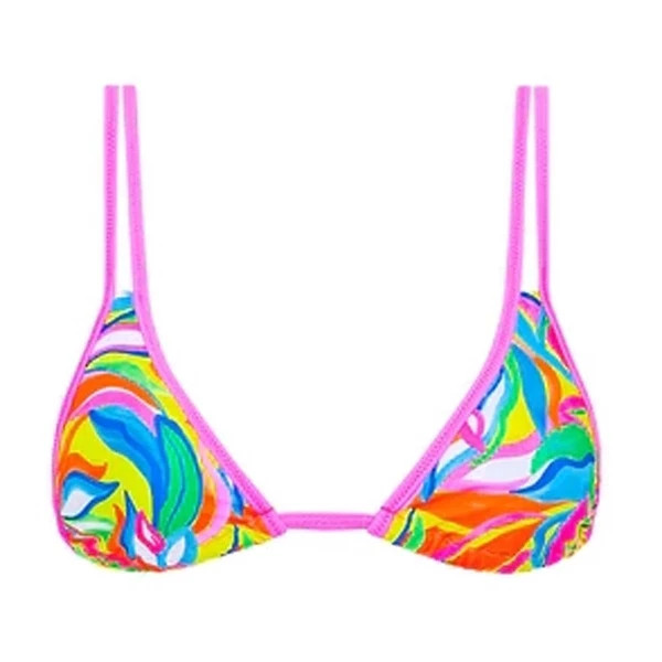 Women's Kulani Kinis Twin Strap Bralette Swim Bikini Top Large Tropical Illusion | Scheels