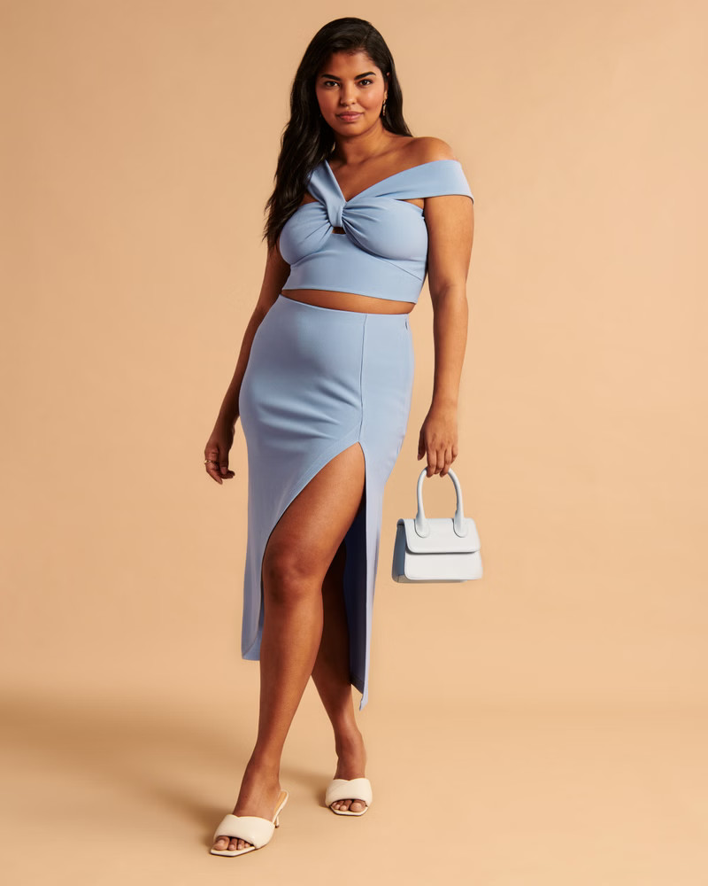 Women's Elevated Midi Skirt | Women's Best Dressed Guest Collection | Abercrombie.com | Abercrombie & Fitch (US)