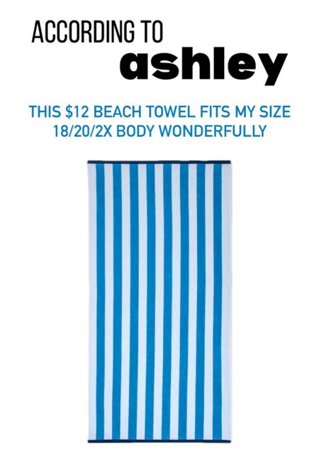 This $12 towel is size 18/20/2x plus size friendly! 

#LTKSwim #LTKPlusSize #LTKTravel