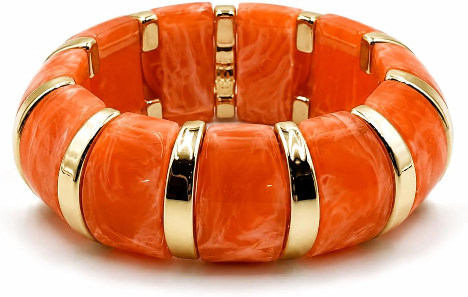 Chunky Resin Bangle Bracelets for Women Stretch Bracelet | Amazon (US)