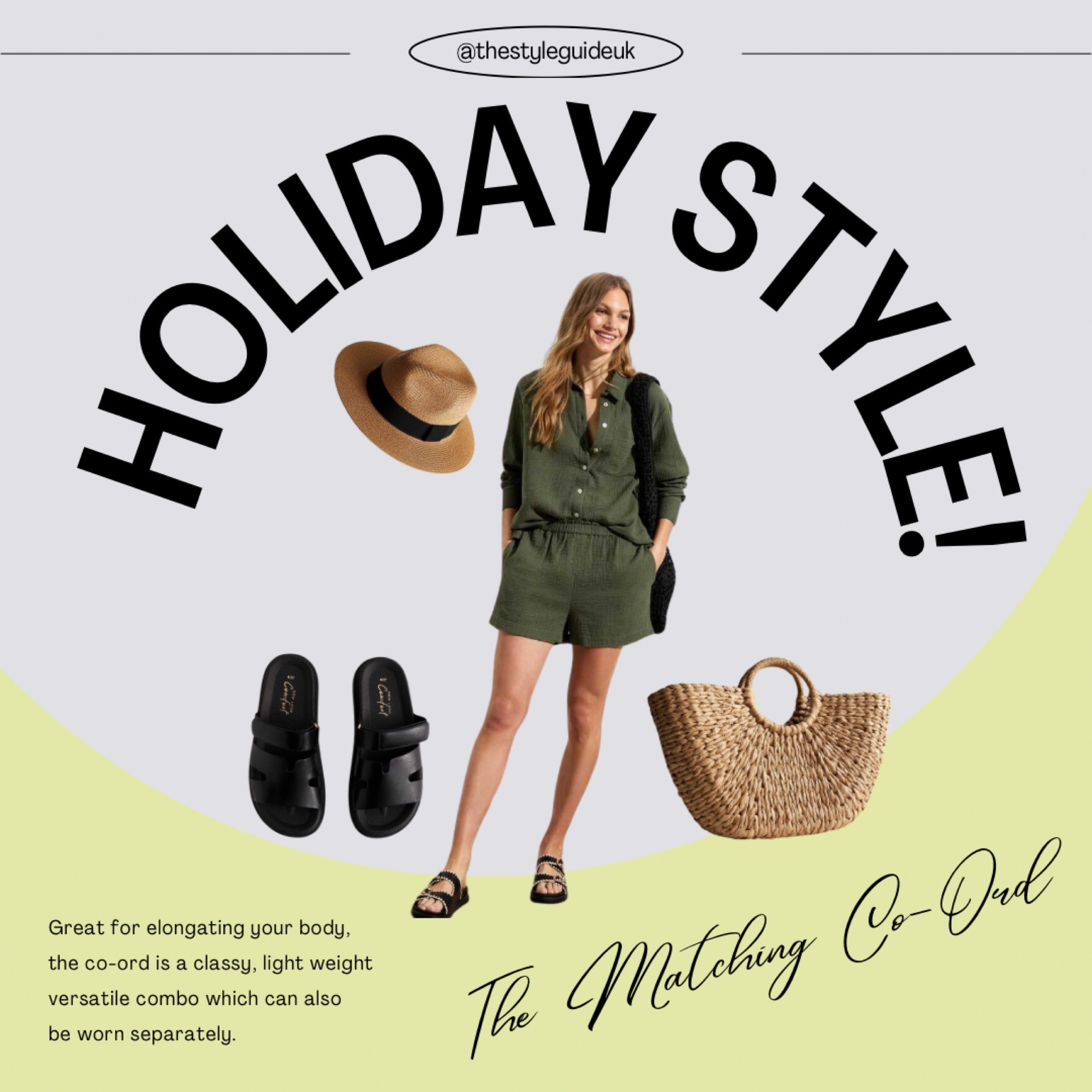 Comfy and casual light weight co-ord. You can easily dress this up with wedges or down with trainers. 

#co-ord #khakicoord #khakiset #strawbag #strawhat 



#LTKspring #LTKsummer #LTKuk