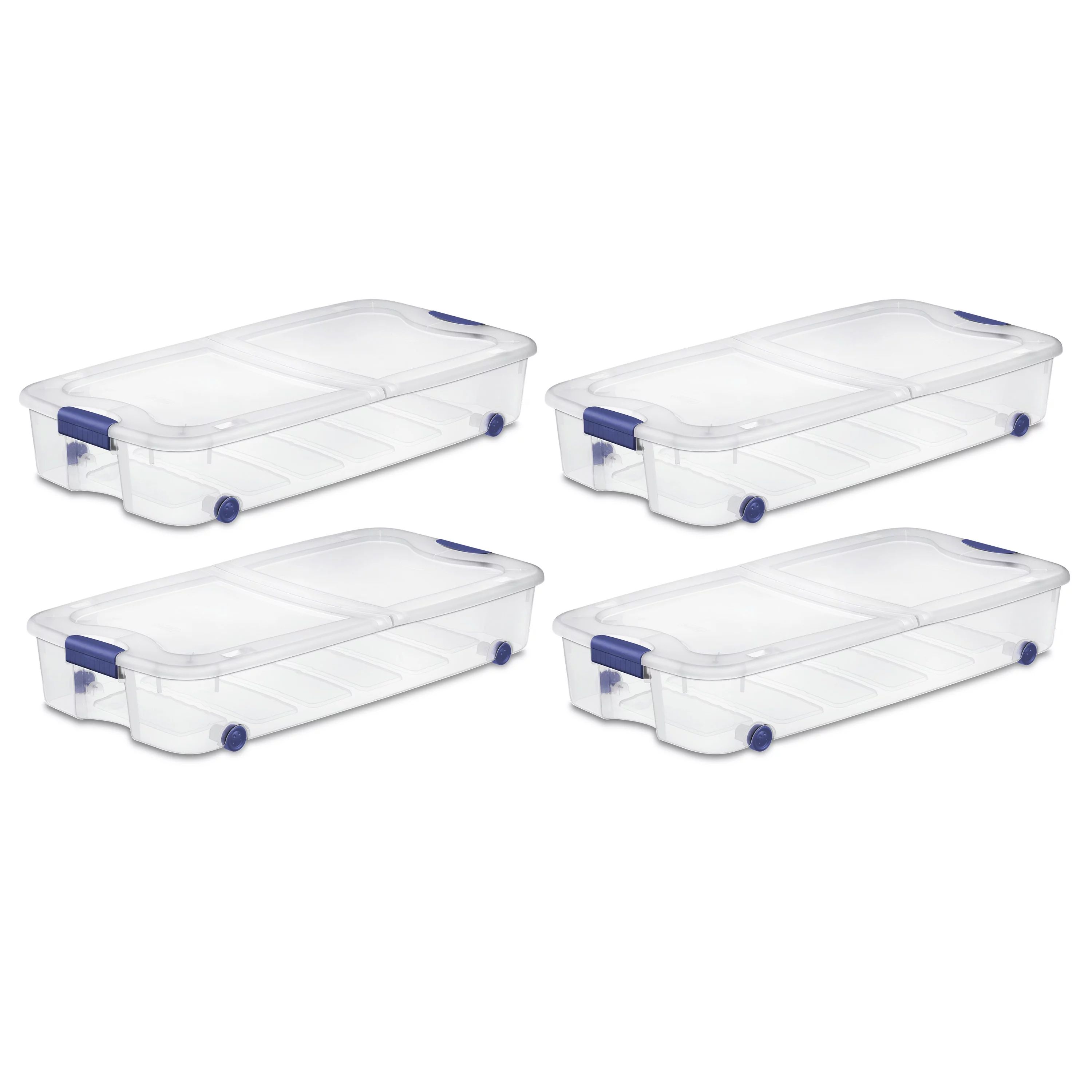 Sterilite 66 Qt. Ultra™ Storage Box Plastic, Stadium Blue, Set of 4 | Walmart (US)