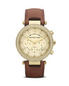 Click for more info about Michael Kors Leather Parker Glitz Watch, 39mm