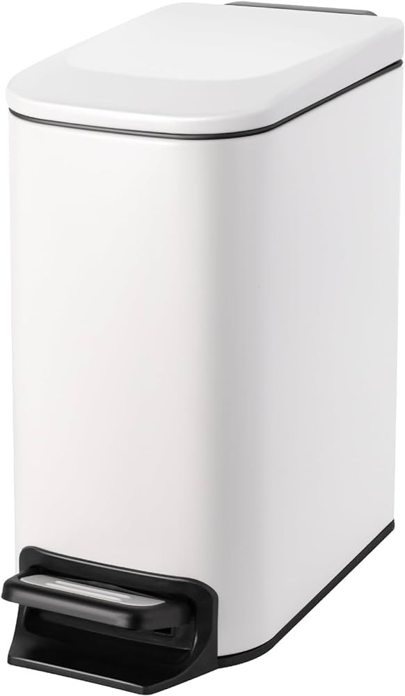 Cesun Small Bathroom Trash Can with Lid Soft Close, Step Pedal, 6 Liter / 1.6 Gallon Stainless St... | Amazon (US)
