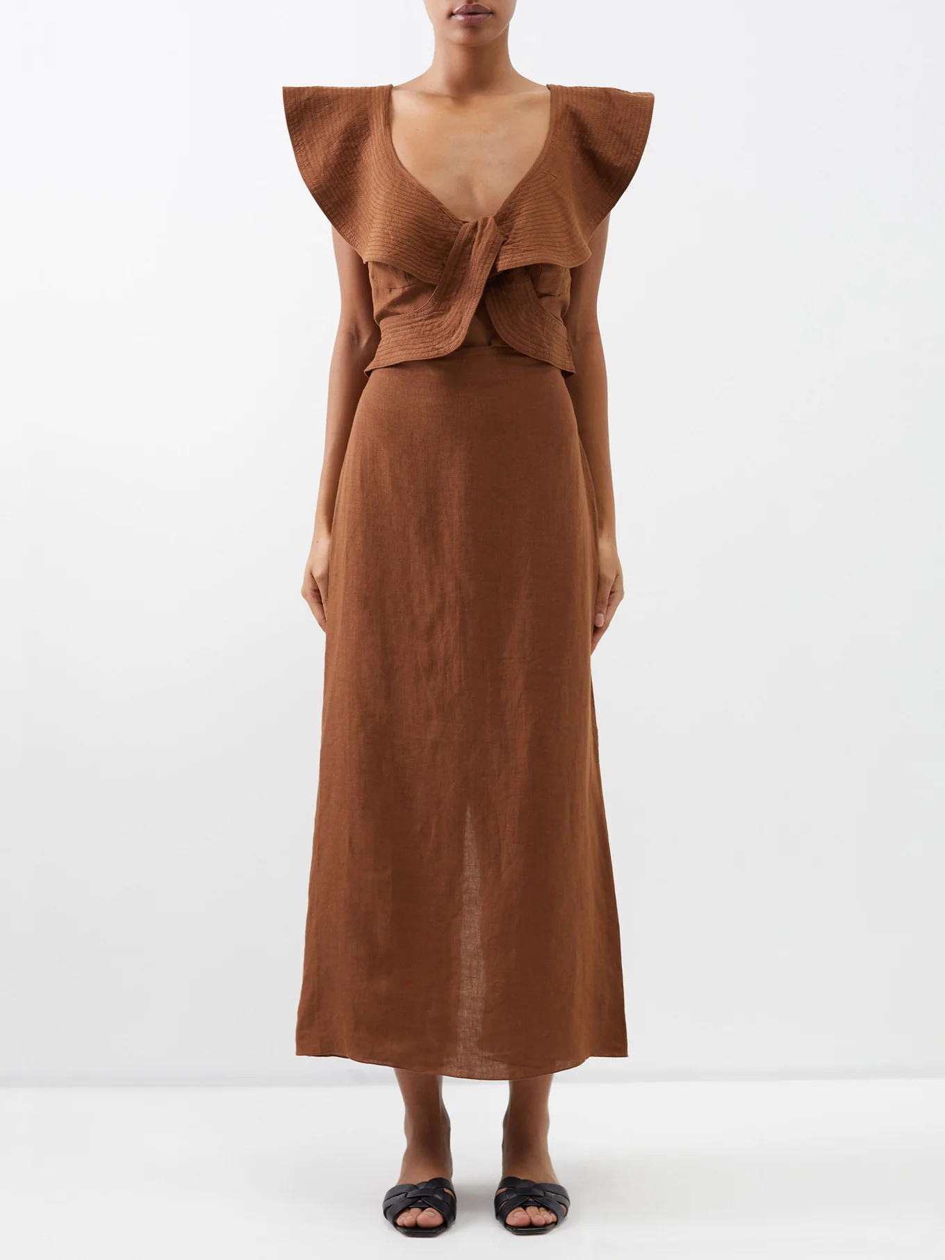 Kilimanjaro ruffled linen dress | Johanna Ortiz | Matches (US)