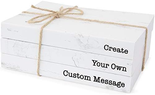 ZICOTO Modern Farmhouse Books for Coffee Table and Mantle Decor - 3 Decorative Books Incl. Authen... | Amazon (US)