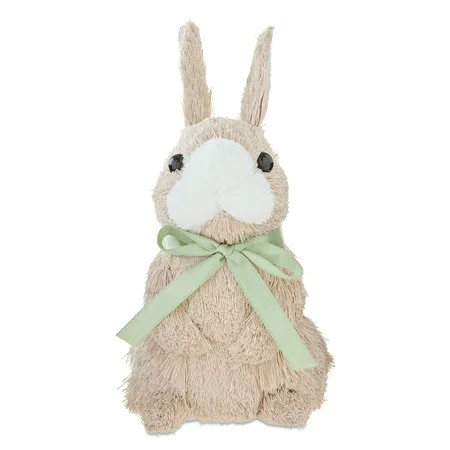 Textured Bunny Tabletop Decoration, Brown and Green, 7", Easter by Way To Celebrate | Walmart (US)