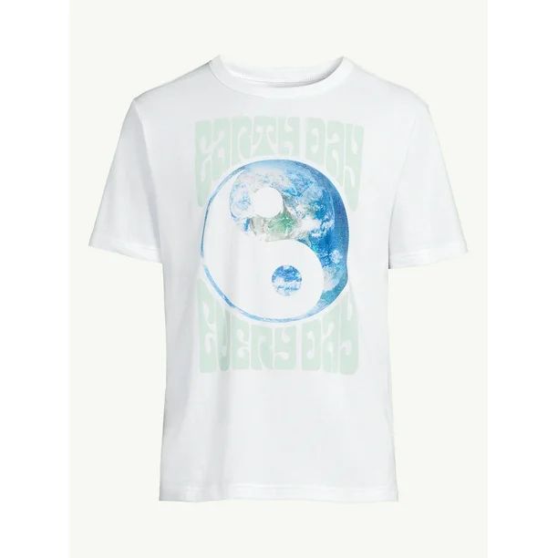 Free Assembly Men's Short Sleeve Earth Day Graphic T-Shirt - Walmart.com | Walmart (US)