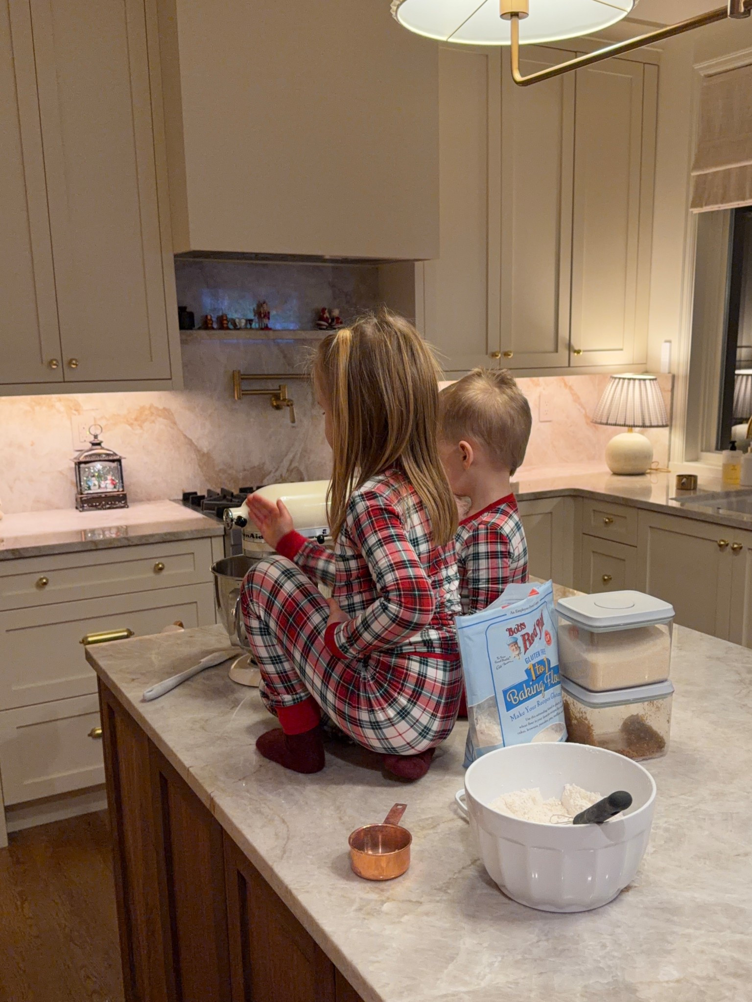 Baking cookies with my babies in their little sleepies plaid Christmas pajamas. Taya wears 5/6 she just turned 5. Riley just turned 2 he wears 3T. 

#holidaybaking #holidaypajamas #christmaspajamas #littlesleepies #kidspajamas #christmas

#LTKHoliday #LTKBaby #LTKKids