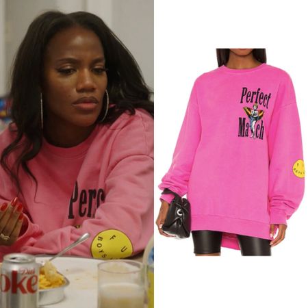 Gabby Prescod’s Pink Graphic Sweatshirt 