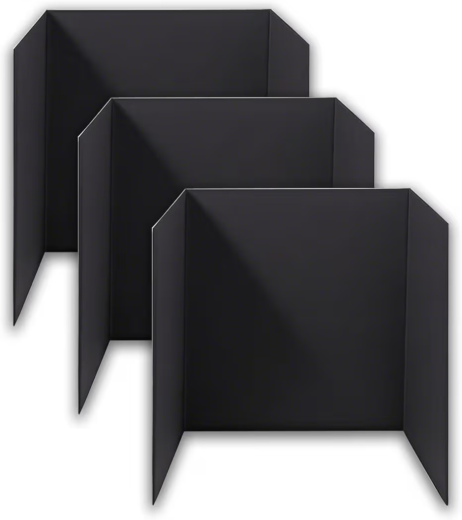 3-Pack Black Trifold Display Boards, 24 x 16 Inches Tri-Fold Corrugated Presentation Boards for C... | Amazon (US)