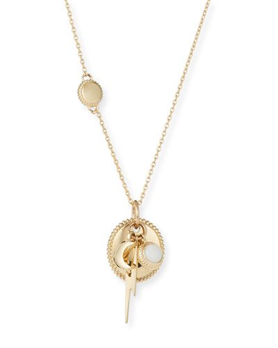 Bolt Cluster Necklace in 14K Gold | Neiman Marcus