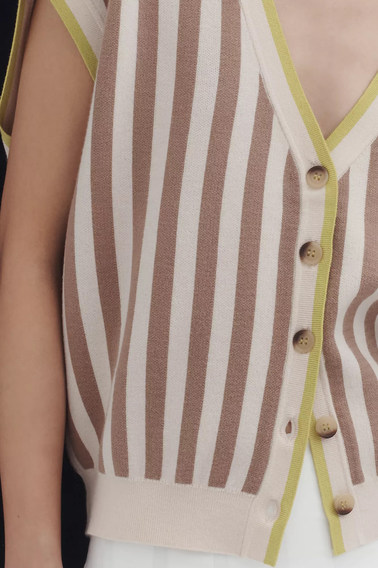 Maeve Slouchy Cardigan Sweater Vest | Anthropologie (US)