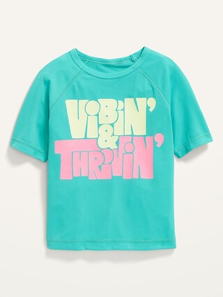 Unisex Graphic Short-Sleeve Rashguard Swim Top for Toddler | Old Navy (US)