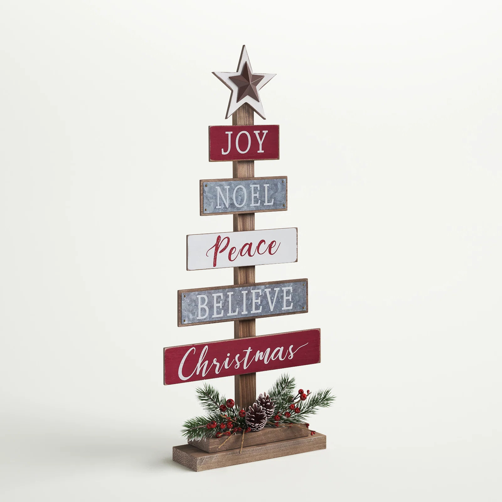 Christmas Sign Table Tree Décor | Wayfair North America