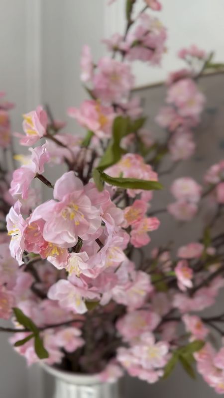 I used ten cherry blossom stems to create this arrangement. 





House of Blum, vase, faux florals, faux flowers, blooms, pink home decor 

#LTKhome