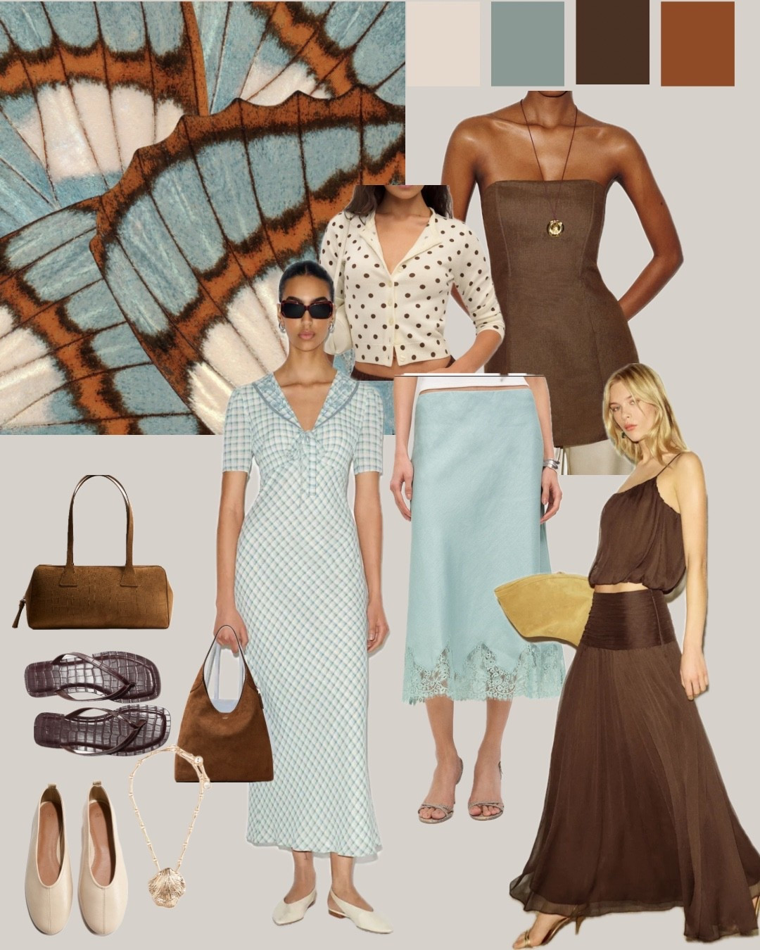 Blue & brown colour palette / nature inspired / outfit 

#LTKSpringSale #LTKBeauty #LTKootd