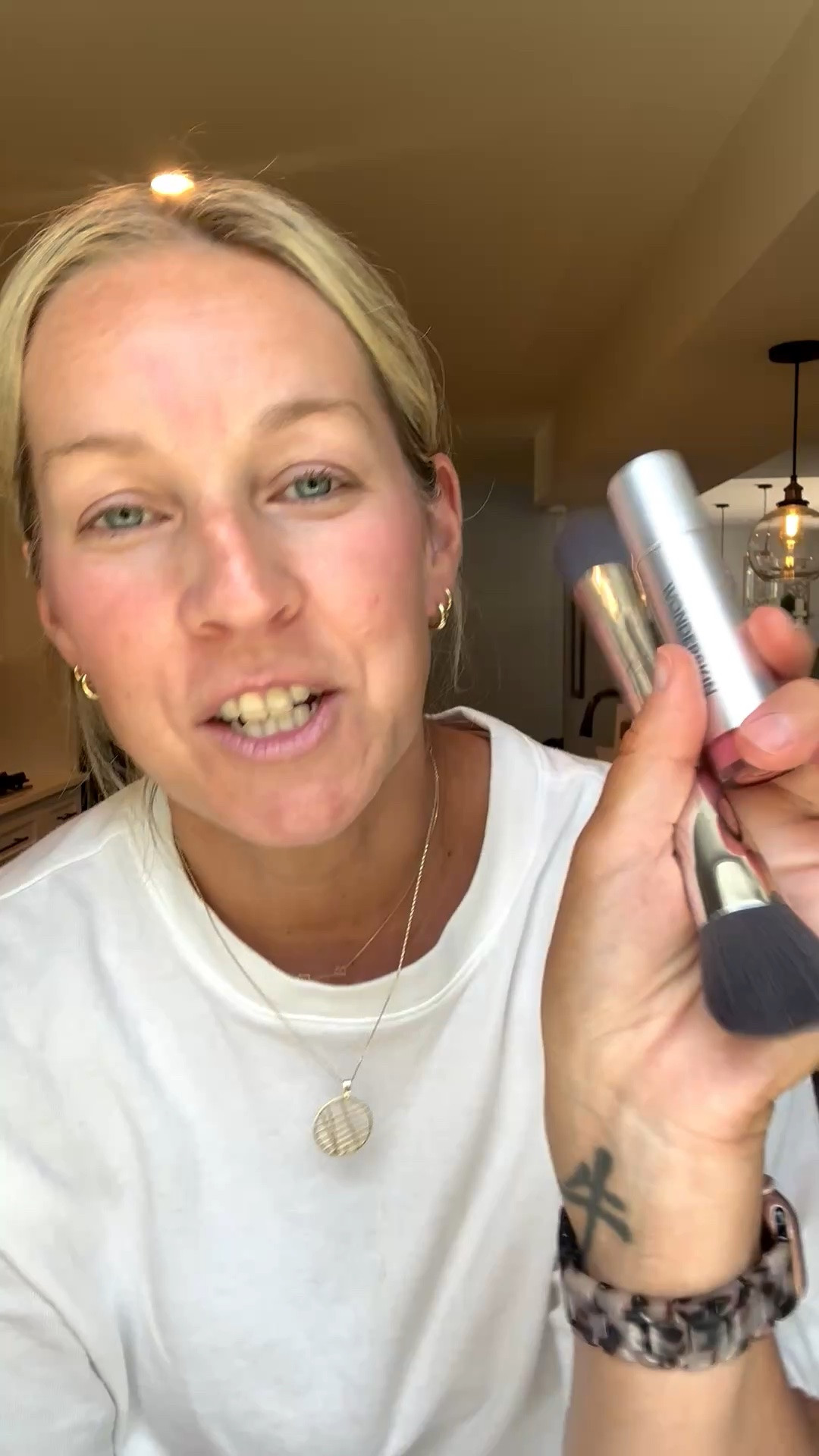 In color barely. It’s a roses taupe and made with hylauronic acid and a peptide complex so you get that soft smooth look. Creamy texture, powdery vibrancy and long lasting like a stain. Buildable and weightless! The perfect formula for aging, dry skin! Use code FAM25 for a discount!

#LTKBeauty #LTKOver40 #LTKselfcare